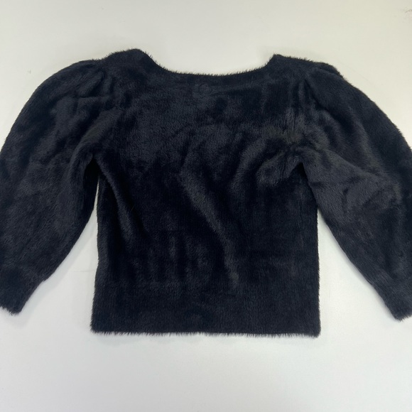 Free People Black Fuzzy Moonbeam Sweater Size Small Pullover - Picture 4 of 15